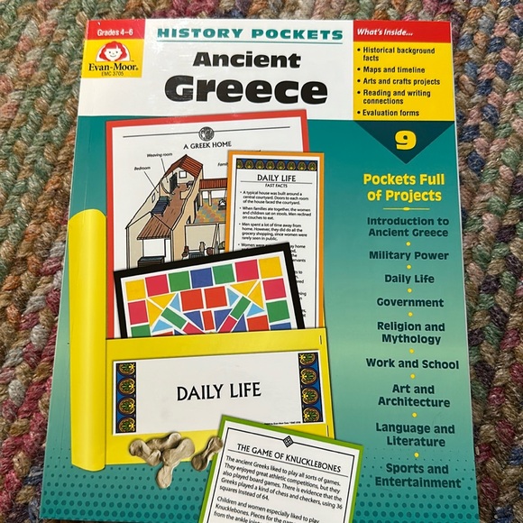 History Pockets: Ancient Greece Evan Moor Homeschool workbook‎ EMC 3705 - Picture 1 of 2